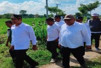 Peninjauan irigasi dan pompanisasi di Waduk Delikguno, Lamongan, Rabu (29/4/2026). (Foto Dok Ho/RadarBangsa.co.id)