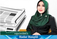 Lia Istifhama memberikan pernyataan pada peringatan HPN 2026 di Surabaya, Kamis (16/4/2026). (Foto Dok Ho/RadarBangsa.co.id)