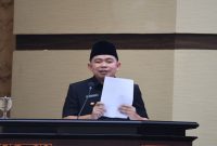 Bupati Jember Gus Fawait menyampaikan capaian investasi dan inflasi daerah, Kamis (2/4/2026). (Foto Dok Ho/RadarBangsa.co.id)