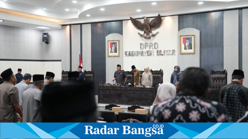 Rapat paripurna DPRD Kabupaten Blitar bahas LKPJ 2025, Jumat (24/4/2026). (Foto Dok Ho/RadarBangsa.co.id)