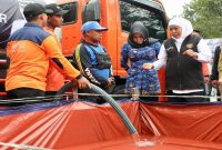 Gubernur Jatim Khofifah saat peringatan Hari Kesiapsiagaan Bencana, Minggu (26/4/2026). (Foto Dok Ho/RadarBangsa.co.id)