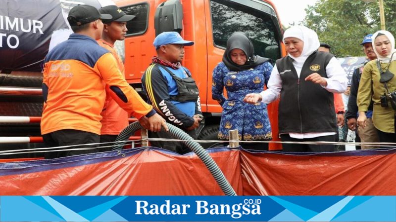 Gubernur Jatim Khofifah saat peringatan Hari Kesiapsiagaan Bencana, Minggu (26/4/2026). (Foto Dok Ho/RadarBangsa.co.id)