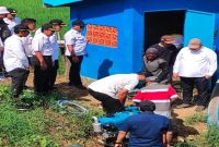 Dirjen PSP Kementan dan Bupati Lamongan meninjau pompanisasi di Waduk Delikguno, Rabu (29/4). (Foto Dok Ho/RadarBangsa.co.id)