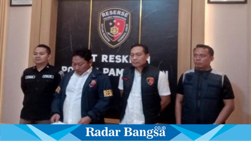 Petugas Polres Pamekasan saat proses penanganan kasus dugaan kekerasan terhadap anak, Rabu (22/4/2026). (Foto Dok Ho/RadarBangsa.co.id)