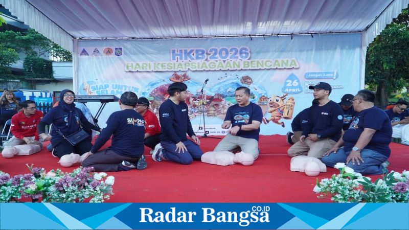 Peringatan Hari Kesiapsiagaan Bencana di Jalan Udayana Mataram, Minggu (26/4/2026). (Foto Dok Ho/RadarBangsa.co.id)