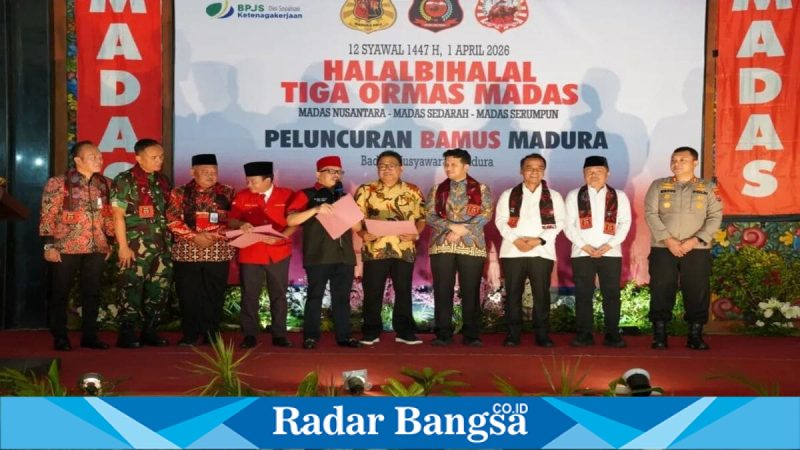 Halal bihalal MADAS di Gedung Rato Ebhu Bangkalan, Selasa (1/4/2026) (Foto Dok Ho/RadarBangsa.co.id)