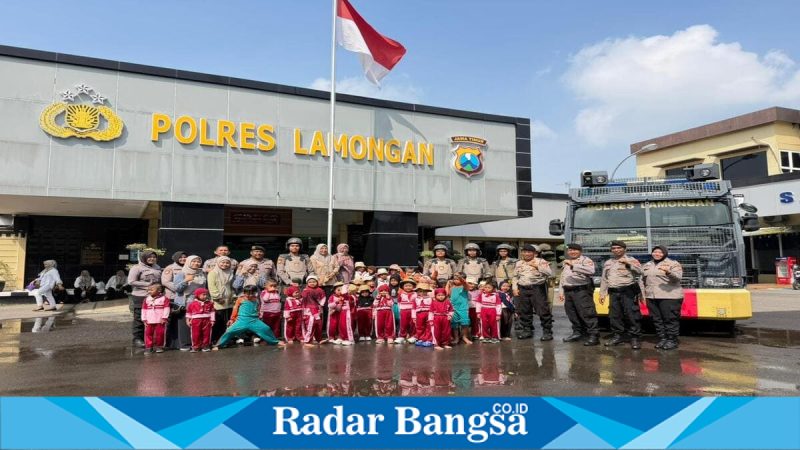 Kegiatan SASANA Polres Lamongan bersama siswa KB/RA, Selasa (28/4). (Foto Dok Ho/RadarBangsa.co.id)