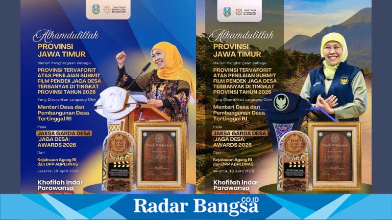 Penyerahan penghargaan Jaga Desa Award 2026 di Jakarta, Minggu (19/4). (Foto Dok Ho/RadarBangsa.co.id)