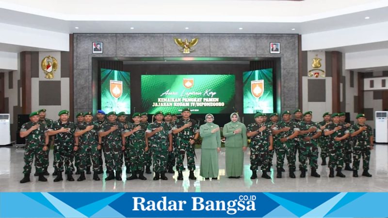Pangdam IV/Diponegoro pimpin kenaikan pangkat Pamen di Semarang, Rabu (1/4/2026). (Foto Dok Ho/RadarBangsa.co.id)