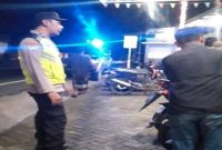 Petugas Polsek Tikung saat patroli Blue Light, Minggu 5 April 2026. (Foto Dok Ho/RadarBangsa.co.id)