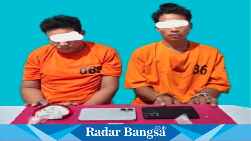 Tersangka dan barang bukti diamankan, Senin 30 Maret 2026 (Foto Dok Ho/RadarBangsa.co.id).