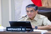 Menteri Ketenagakerjaan, Yassierli Minggu, 5 April 2026. (Foto Dok Ho/RadarBangsa.co.id)