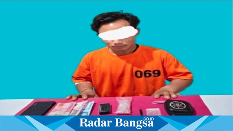 Barang bukti sabu hasil penggerebekan di Desa Air Emas, Selasa (21/4/2026). (Foto Dok Ho/RadarBangsa.co.id)