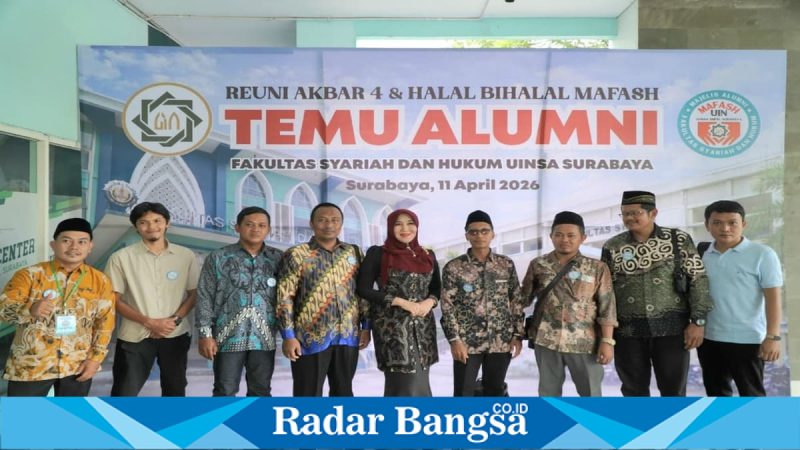 Reuni Akbar dan Halal Bihalal alumni Fakultas Syariah UINSA di Surabaya, Sabtu (11/04/2026). (Foto Dok Ho/RadarBangsa.co.id)