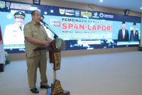 Bupati Asahan saat membuka pembinaan SP4N-LAPOR dan peluncuran WhatsApp, Senin (13/4/2026) (Foto Dok Ho/RadarBangsa.co.id)