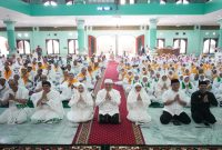 Calon jemaah haji mengikuti napak tilas Armuzna di Probolinggo, Kamis (2/4) (Foto Dok Ho/RadarBangsa.co.id)