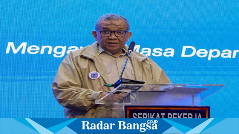 Wamenaker Afriansyah Noor saat membuka Rakernas Serikat Pekerja Sucofindo di Jakarta, Rabu (22/04/2026). (Foto Dok Ho/RadarBangsa.co.id).