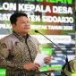 Bupati Sidoarjo Subandi memberikan pembekalan kepada 230 calon kepala desa di Pendopo Delta Wibawa, Kamis (7/5/2026). (Foto Dok Ho/RadarBangsa.co.id)