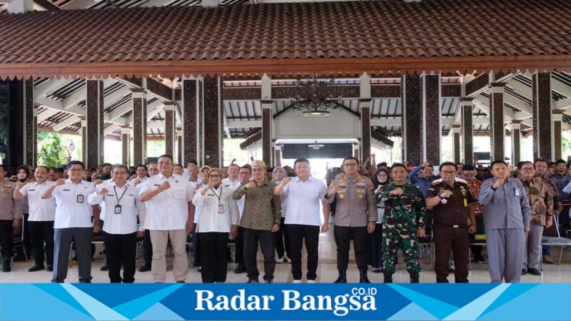 Sebanyak 230 calon kepala desa mengikuti deklarasi damai Pilkades di Sidoarjo, Rabu (13/5/2026). (Foto Dok Ho/RadarBangsa.co.id)