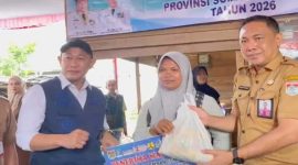 Wali Kota Lubuk Linggau Rachmat Hidayat saat peletakan batu pertama program Rutilahu, Selasa (5/5/2026). (Foto Dok Ho/RadarBangsa.co.id)