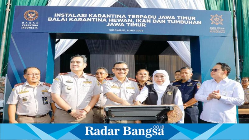 Peresmian karantina terpadu JATIM HUB di Sidoarjo untuk percepat logistik ekspor impor, Jumat, 8 Mei 2026 (Foto Dok Ho/RadarBangsa.co.id)