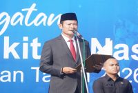 Bupati Lamongan Yuhronur Efendi saat memimpin Upacara Hari Kebangkitan Nasional ke-118 di Halaman Pemkab Lamongan, Rabu, 20 Mei 2026. (Foto Dok Ho/RadarBangsa.co.id)