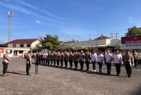 Personel gabungan Polrestabes Semarang mengikuti apel pengamanan Idul Adha 1447 Hijriah, Selasa, 26 Mei 2026. (Foto Dok Ho/RadarBangsa.co.id)