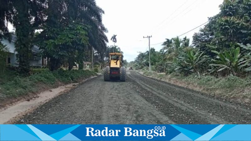 Jalan aspal hasil program CSR PT Arara Abadi di Pelalawan, Riau, Sabtu (2/5/2026). (Foto Dok Ho/RadarBangsa.co.id)