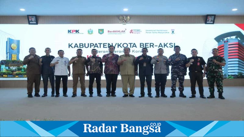 KPK RI bersama Pemkab Asahan menggelar Bimtek Kabupaten Percontohan Anti Korupsi di Aula Melati Kantor Bupati Asahan, Selasa (5/5/2026). (Foto Dok Ho/RadarBangsa.co.id)
