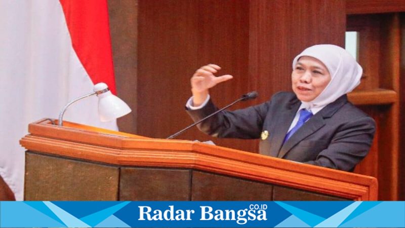 Gubernur Jawa Timur Khofifah menghadiri rapat paripurna LKPJ 2025 di DPRD Jawa Timur, Surabaya. Rabu, 13 Mei 2026  (Foto Dok Ho/RadarBangsa.co.id)