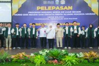 Khofifah melepas 1.790 siswa SMK Jawa Timur kerja ke luar negeri. Kamis, 14 Mei 2026 (Foto Dok Ho/RadarBangsa.co.id)