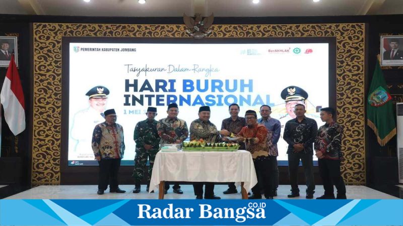Tasyakuran May Day 2026 di Pendopo Kabupaten Jombang dihadiri pemerintah, pengusaha, dan buruh. Kamis, 30 April 2026.  (Foto Dok Ho/RadarBangsa.co.id)