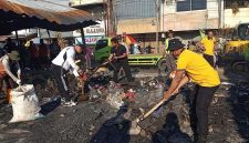 Personel gabungan TNI, Polri, dan Pemkot Semarang kerja bakti membersihkan puing kebakaran Pasar Kanjengan, Jumat, 8 Mei 2026. (Foto Dok Ho/RadarBangsa.co.id)