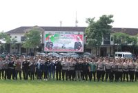 Kapolres Jombang memimpin Apel Akbar Sabuk Kamtibmas di Mapolres Jombang. Kamis, 30 April 2026.   (Foto Dok Ho/RadarBangsa.co.id)