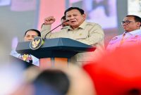 Presiden Prabowo Subianto saat menyampaikan kebijakan buruh pada May Day 2026 di Jakarta, Jumat (1/5/2026). (Foto Dok Ho/RadarBangsa.co.id)