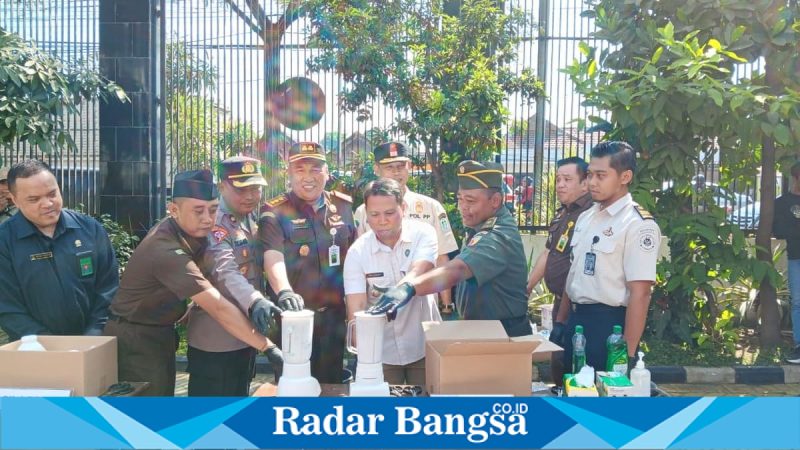 Kejari Kabupaten Pasuruan memusnahkan barang bukti narkotika, Rabu (13/5/2026). (Foto Dok Ho/RadarBangsa.co.id)
