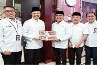 Bupati Bangkalan Lukman Hakim dan Wakil Bupati Moh. Fauzan Ja’far bertemu Mensos RI Saifullah Yusuf membahas percepatan Sekolah Rakyat, Rabu (6/5/2026). (Foto Dok Ho/RadarBangsa.co.id)