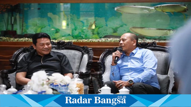 Subandi menerima kunjungan kerja Bupati Karangasem di Pendopo Delta Wibawa, Jumat (8/5/2026). (Foto Dok Ho/RadarBangsa.co.id)