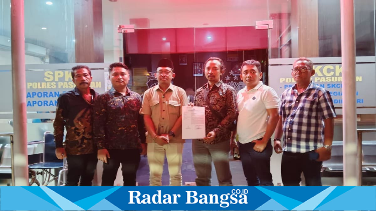 Kader Gerindra Pasuruan melaporkan akun Facebook Rachel Rachel ke polisi terkait dugaan ujaran kebencian. Selasa, 2 Juni 2026 (Foto Dok Ho/RadarBangsa.co.id)