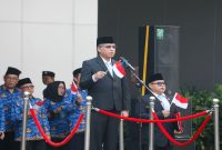 Menteri Ketenagakerjaan Yassierli memimpin upacara Hari Lahir Pancasila 2026 di Kantor Kemnaker Jakarta, Senin, 1 Juni 2026. (Foto Dok Ho/RadarBangsa.co.id)
