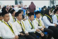 Prosesi wisuda santri KB, RA, dan MI Bilingual Roudlotul Jannah Prambon, Sidoarjo, Tahun Ajaran 2025-2026 yang digelar bertepatan dengan bulan Muharam. (Foto Dok Ho/RadarBangsa.co.id)