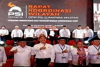 Eric Joansyah bersama jajaran pengurus DPD PSI Kota Lubuk Linggau usai dikukuhkan dalam konsolidasi PSI Sumatera Selatan di Palembang. (Foto Dok Ho/RadarBangsa.co.id)