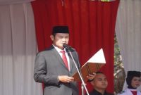 Bupati Lamongan Yuhronur Efendi memimpin upacara Hari Lahir Pancasila di Halaman Kantor Pemkab Lamongan. Senin, 1 Juni 2026. (Foto Dok Ho/RadarBangsa.co.id)