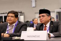 Menaker Yassierli saat menyampaikan pidato pada Sidang Pleno ILC ke-114 di Jenewa, Swiss. (Foto Dok Ho/RadarBangsa.co.id)