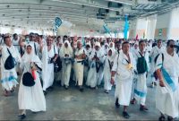Penyambutan jamaah haji Kabupaten Pasuruan usai kembali dari Tanah Suci Makkah, Rabu, 3 Juni 2026. (Foto: Dok Ho/RadarBangsa.co.id)