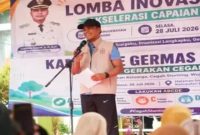 Bupati Bangkalan Lukman Hakim menghadiri Lomba Inovasi Video Akselerasi Capaian Imunisasi dan Kampanye GERMAS Pencegahan Stunting di Aula Dinas Kesehatan Kabupaten Bangkalan, Selasa (28/7/2026). (Foto Dok Ho/RadarBangsa.co.id)