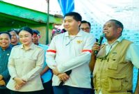 Wakil Wali Kota Blitar Elim Tyu Samba mendampingi Menteri PKP Maruarar Sirait meninjau calon penerima Program BSPS di Kelurahan Bendogerit, Kecamatan Sananwetan, Kamis (2/7/2026). (Foto Dok Ho/RadarBangsa.co.id)