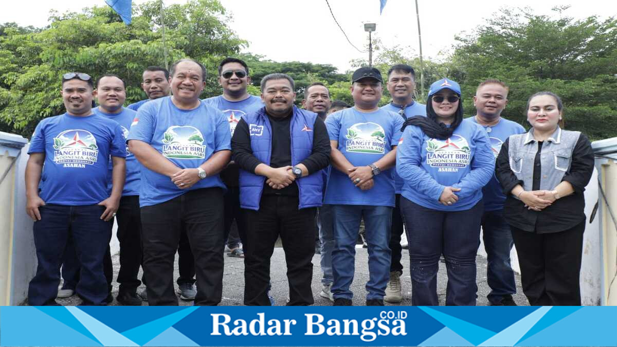 Bupati dan Wakil Bupati Asahan menghadiri Gerakan Indonesia ASRI Langit Biru HUT ke-25 Partai Demokrat di Taman Hutan Kota Kisaran, Jumat (24/7/2026). (Foto Dok Ho/RadarBangsa.co.id)