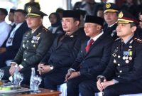 Bupati Pacitan Indrata Nur Bayuaji menghadiri upacara Hari Bhayangkara ke-80 di Pendopo Kabupaten Pacitan, Rabu, 1 Juli 2026. (Foto Dok Ho/RadarBangsa.co.id)