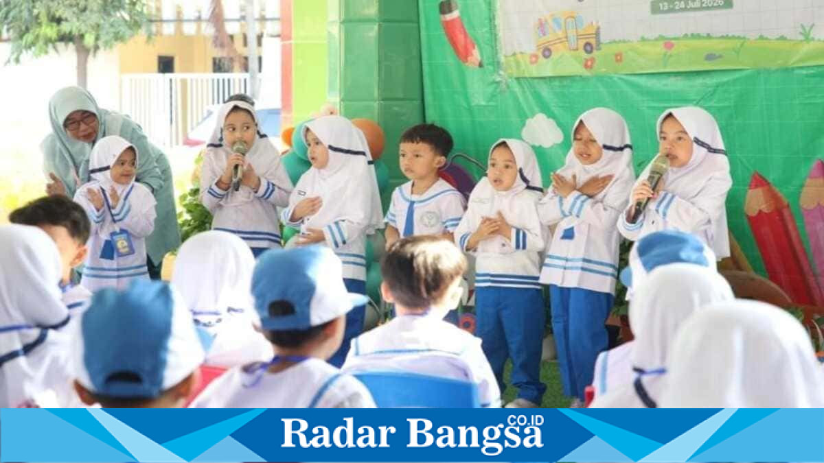Sebanyak 186 siswa baru mengikuti kegiatan Dream Tree dalam MPLS KB TK Al Muslim Sidoarjo, Senin (13/7/2026). (Foto Dok Ho/RadarBangsa.co.id)